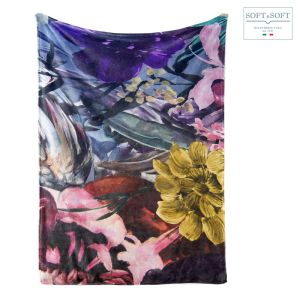 ATELIER coperta in pile stampa digitale per letto o divano cm 210x240
