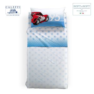 CARS 95 completo lenzuola misura SINGOLA Disney CALEFFI Azzurro