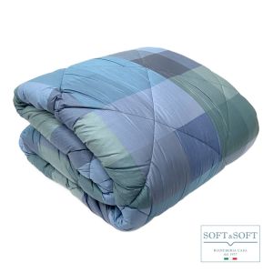 DOREN trapunta MATRIMONIALE microfibra 260x260 -Blu
