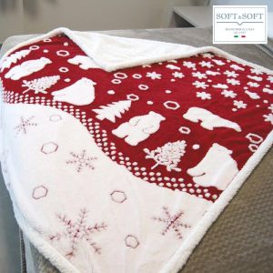 ELLIOT plaid in pile doppiato interno sherpa cm 130x160