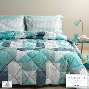 NORDICA trapunta invernale per letto MATRIMONIALE in cotone CALEFFI-Anice