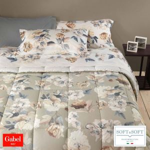 PEONY trapunta MATRIMONIALE Gabel Made in Italy Puro Cotone-Greige