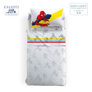 SPIDER-MAN COLORS Completo Lenzuola Misura SINGOLA Marvel CALEFFI