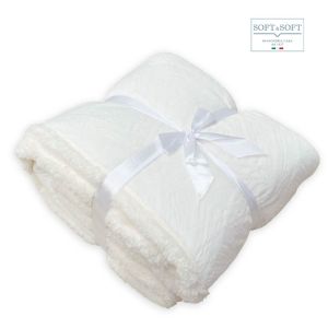 TRESOR coperta plaid pile doppiato con sherpa cm 130x160
