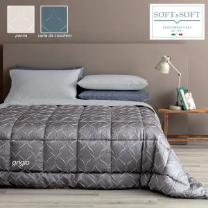 WAVE trapunta piumone matrimoniale invernale jacquard cm 260x260