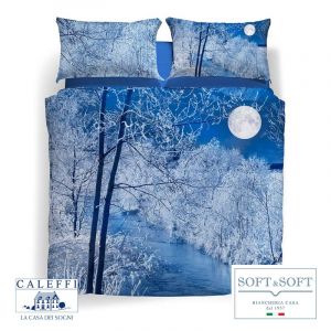 WINTER complete duvet cover for DOUBLE CALEFFI digital printing