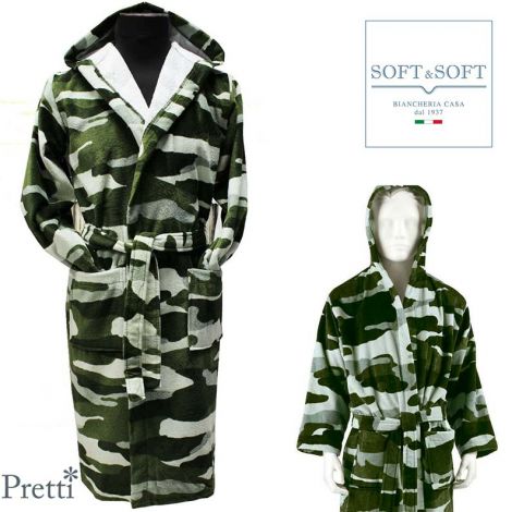 Camouflage baby bathrobe for home swimming pool - Pretti junior