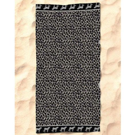 AFRICA telo mare in spugna cm 90x165-Argento