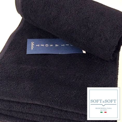 BLACK asciugamani neri cm 50x90 puro cotone