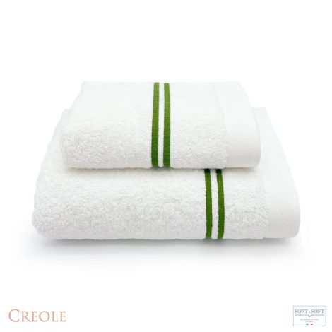 CITY set asciugamani 1+1 CREOLE-Panna/Oliva