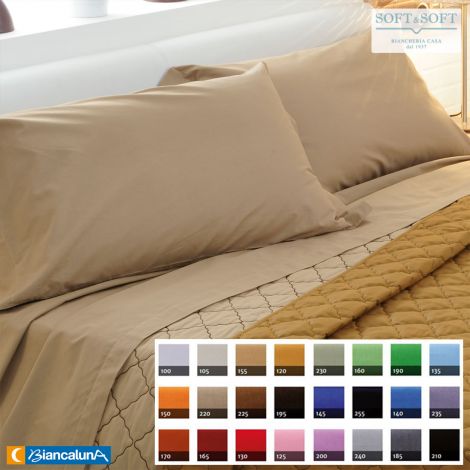 COLORED Flat Sheet for THREE QUARTER Bed Size BIANCALUNA