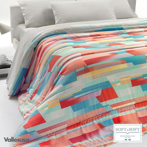 EASY winter quilt duvet bed three-quarter bed Vallesusa-Multicolor