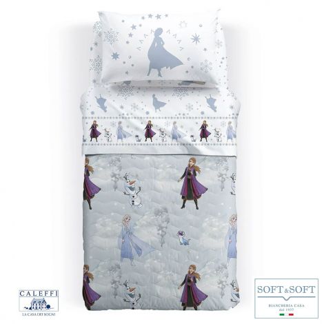 ELSA&ANNA Quilt Bedspread SINGLE Size 165x265 Disney CALEFFI