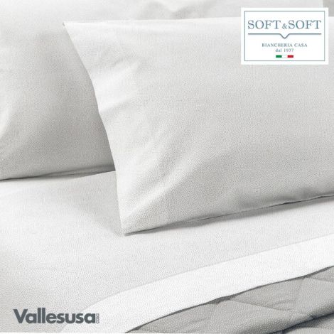 FARAH sheet set three-quarter bed printed VALLESUSA Grey