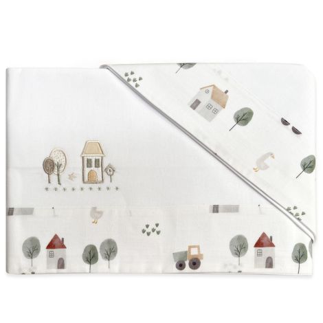 Farm embroidered sheet set Crib Sheet Set
