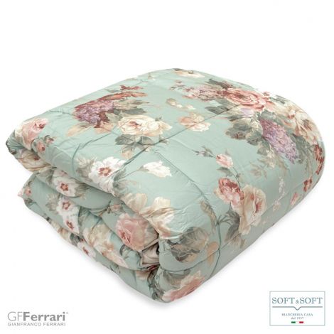 FERRARUCCIA 9E winter comforter for three-quarter bed with flowers