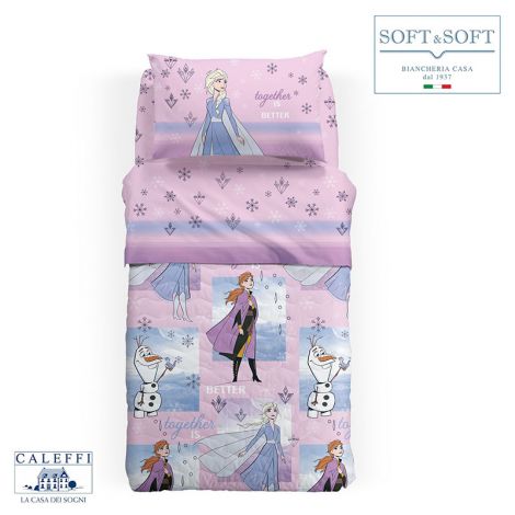 FROZEN DREAMS Quilt Bedspread SINGLE Size 165x265 Disney CALEFFI