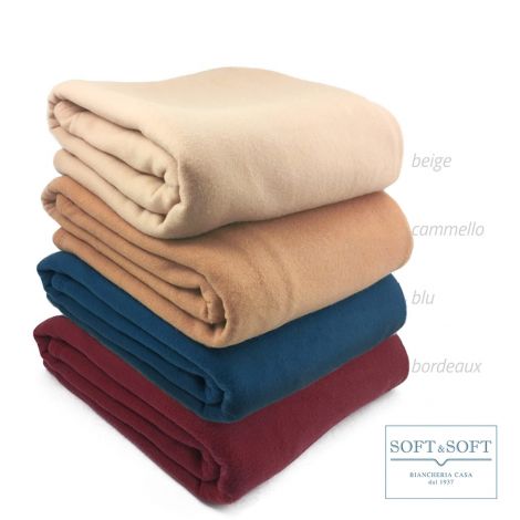 ILENIA Pile Blanket for SINGLE Bed Solid Colour