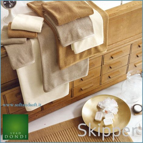Asciugamani casa in spugna di puro cotone a ricciolo basso panna tortora cammello