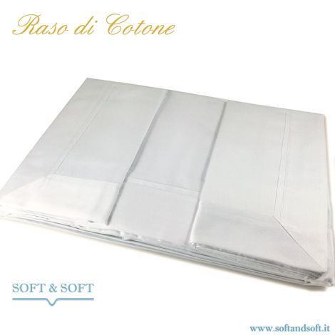 PURE RASO Sheet set double bed in pure cotton SATIN