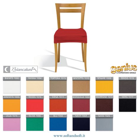 Genius 4D Chair Cover Set Stretched Biancaluna Stain Proof