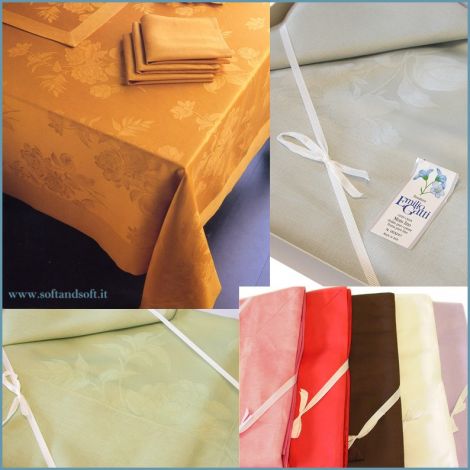 ASSISI Table cloth 8 cm 160x220 LINEN BLEND Emilio Gatti LARGE