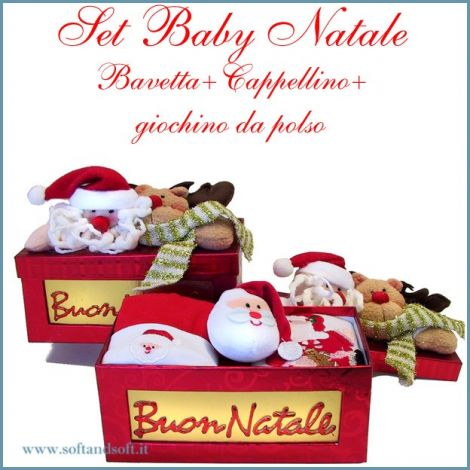 Baby Christmas Set bib + Hut + Toy