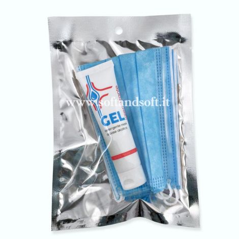Masks + sanitizer Kit (2 masks + sanitizer gel)