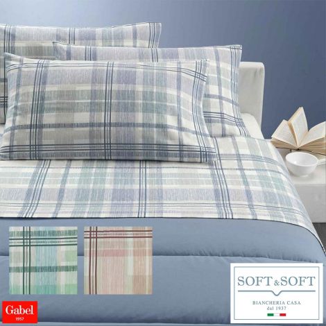 LOGAN Flannel Sheets for Single Bed Gabel