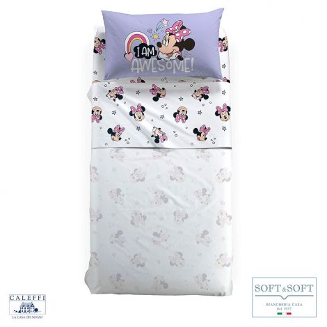 MINNIE BOOM sheet set for SINGLE bed Disney CALEFFI