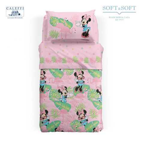 MINNIE PALM SPRING Quilted Bedcover THREE-QUARTER Bed Size by Disney CALEFFI