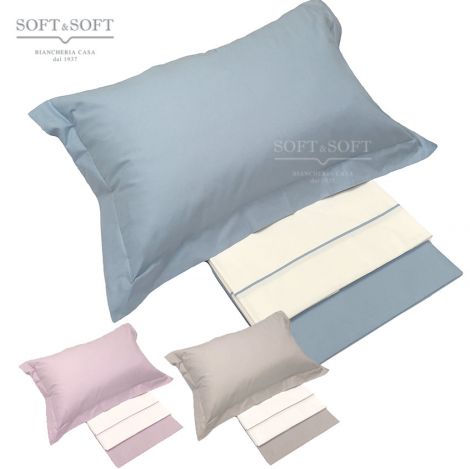 NUVOLA full sheet set French bed cm 140 with 2 pillowcases