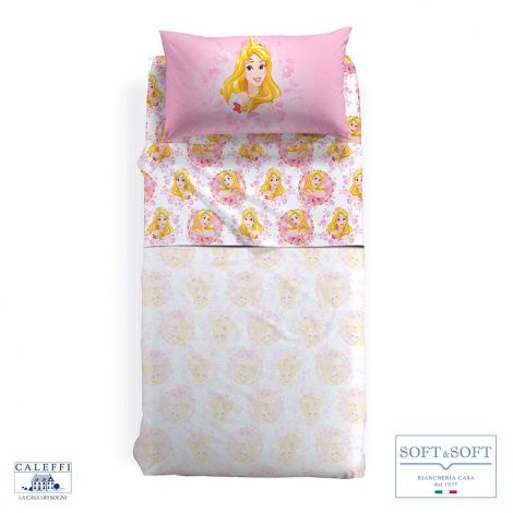 PRINCESS AURORA Disney CALEFFI SINGLE bed sheet set