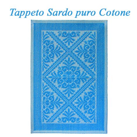 LANUSEI Tappeto Sardo cm 60x90 Turchese
