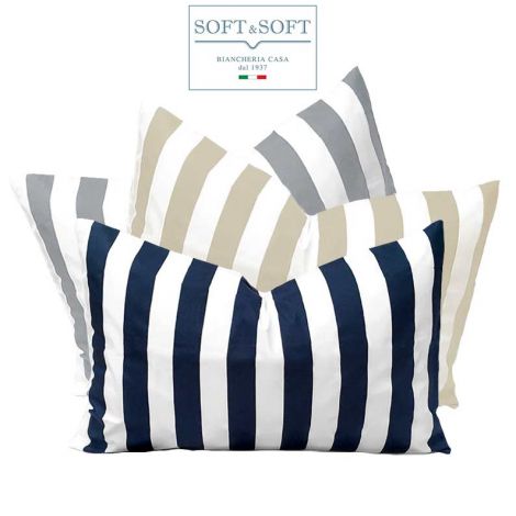 RIVER pair of pillowcases for pillow 50x80 cm striped