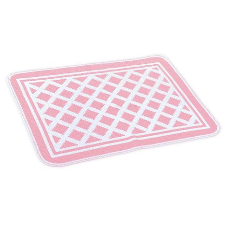 ROMBI tappeto bagno 50x80 cotone made in Italy-Rosa
