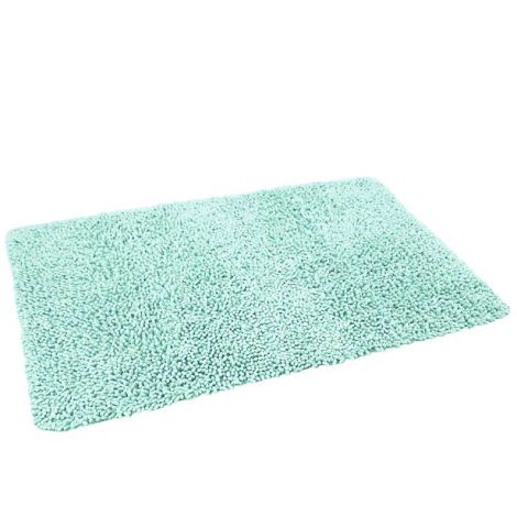 SHAGGY tappeto bagno in puro cotone 60x110-verde acqua