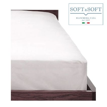 PRISMA lenzuolo da sotto con elastico MAXI cm 180X220+35 letto matrimoniale Bianco Latte