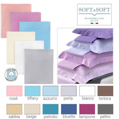 SOFT&SOFT Pure Cotton Sheet Set for Single Bed Plain Colour 