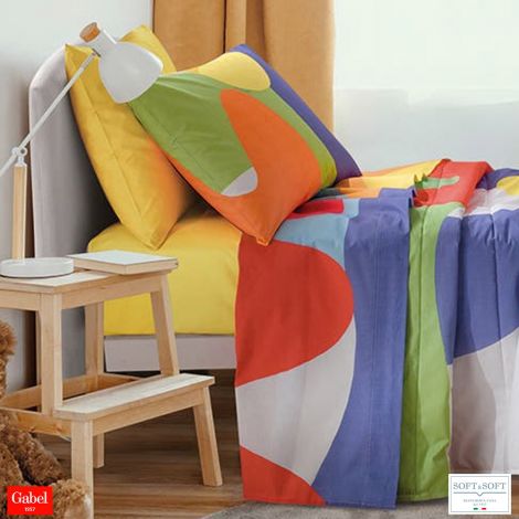 SPLASH complete bed sheets for three-quarter bed pure cotton GABEL-Multicolor