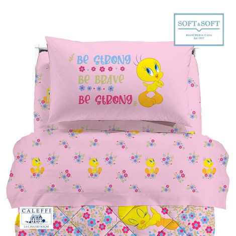 TITTI FLOWERS sheets set for SINGLE bed Disney by CALEFFI