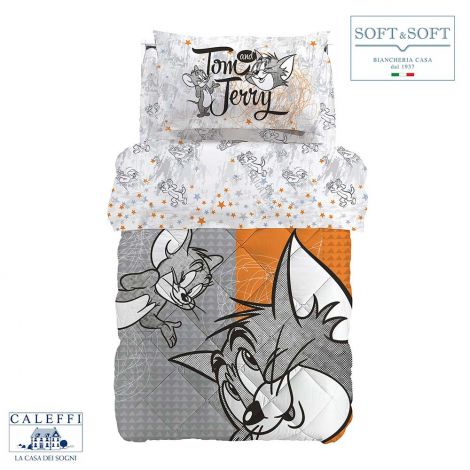 TOM&JERRY cotton winter quilt SINGLE 170x265 Disney by CALEFFI