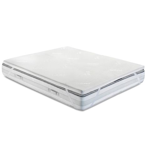 TOPPER MEMORY ARGENTO 80x190 alto 5 cm