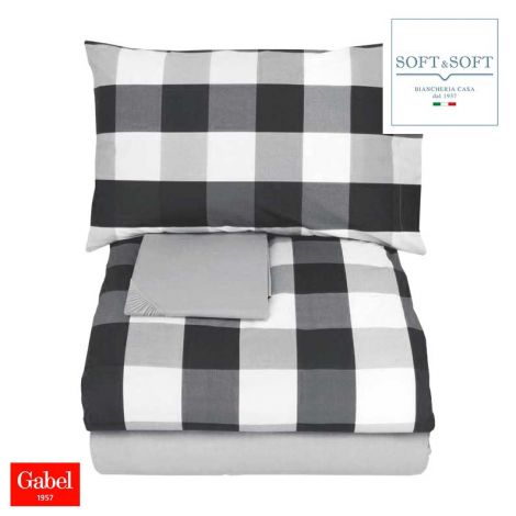 WILSON Duvet cover set for single bed and a half by GABEL - gray