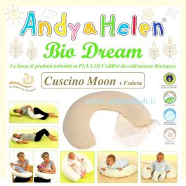 Cuscino per gravidanza e allattamento Moon maxi in pula di farro Andy &  Hellen