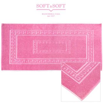 ALADIN tappeto bagno 58x120 cotone made in Italy-Rosa