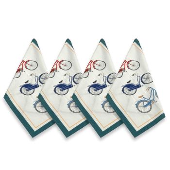 BIKE Set of 4 Cotton Kitchen Towels 50x70 cm – Creole