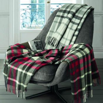 Coperta Lana Plaid Letto Singolo Mohair Scozzese