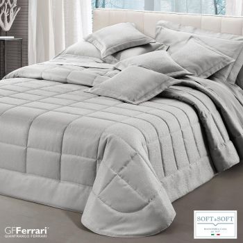 DALILA spring double bedspread KING 265X290 cm Made in Italy-Grey
