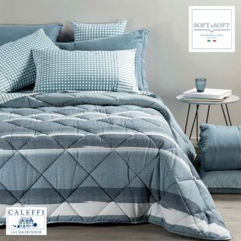 DENIM trapunta invernale per letto SINGOLO in cotone CALEFFI Grigio